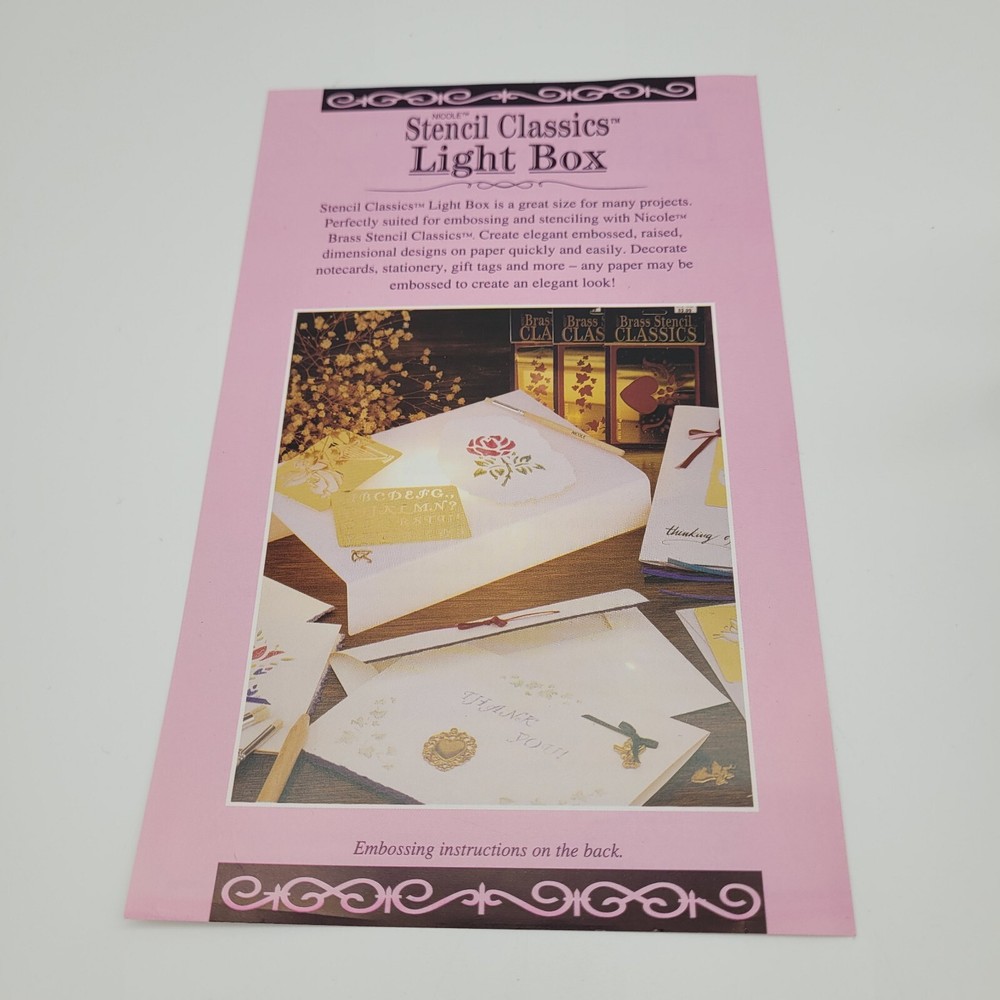 Light Box Nichole Stencil Classics Trace Emboss Stencil