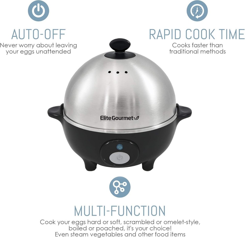 Versatile Egg Cooker with Poaching and Auto Shut-Off - Effortlessly Perfect Eggs