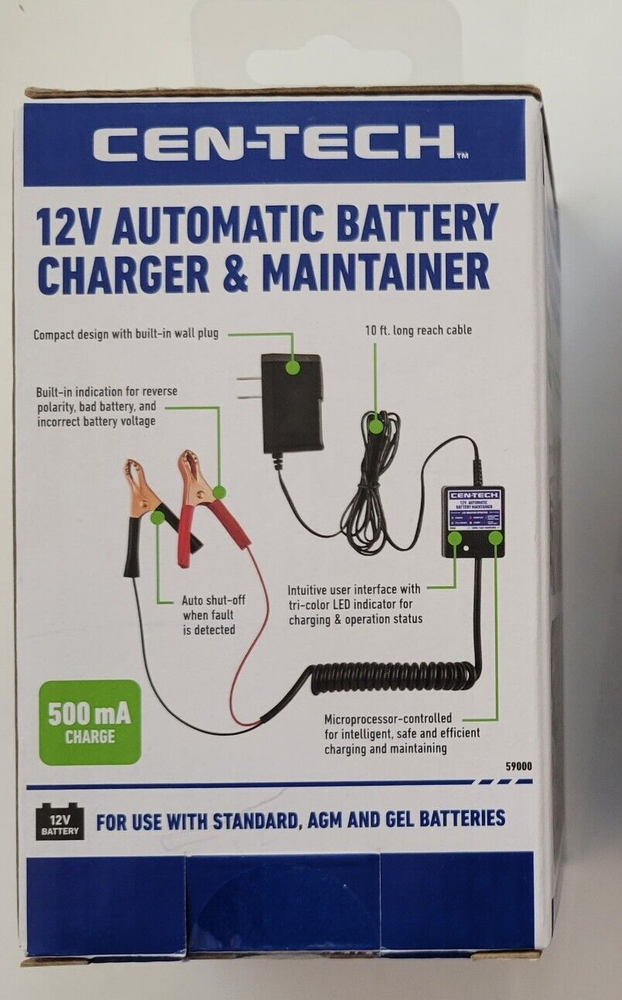 12 Volt Automatic Car Battery Float Trickle Charger