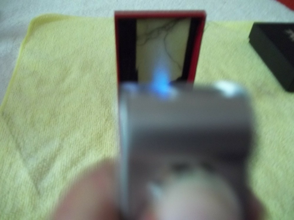 Troya Cigar lighter single jet flame silver