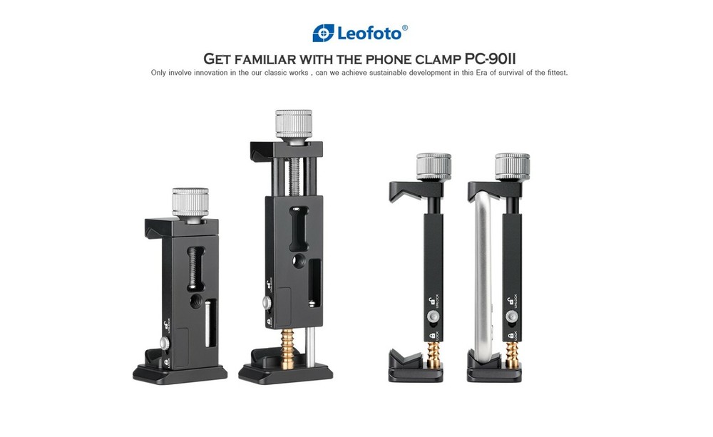 【US Dealer】Leofoto PC-90II Adjustable Smartphone Clamp with Locking Width Arca