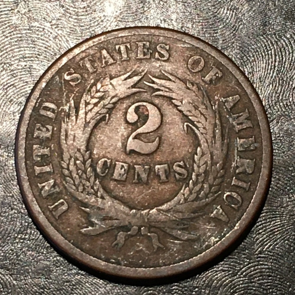 1865 Two Cent Piece - High Quality Scans #L224