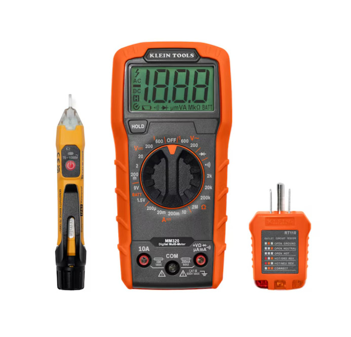 Klein Tools Test Kit – Multimeter, Voltage & Outlet Tester