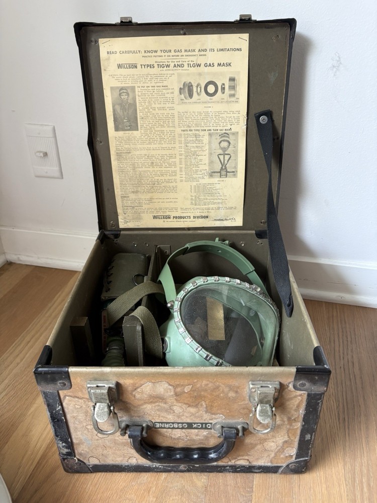 Vintage Willson Gas Mask & Case