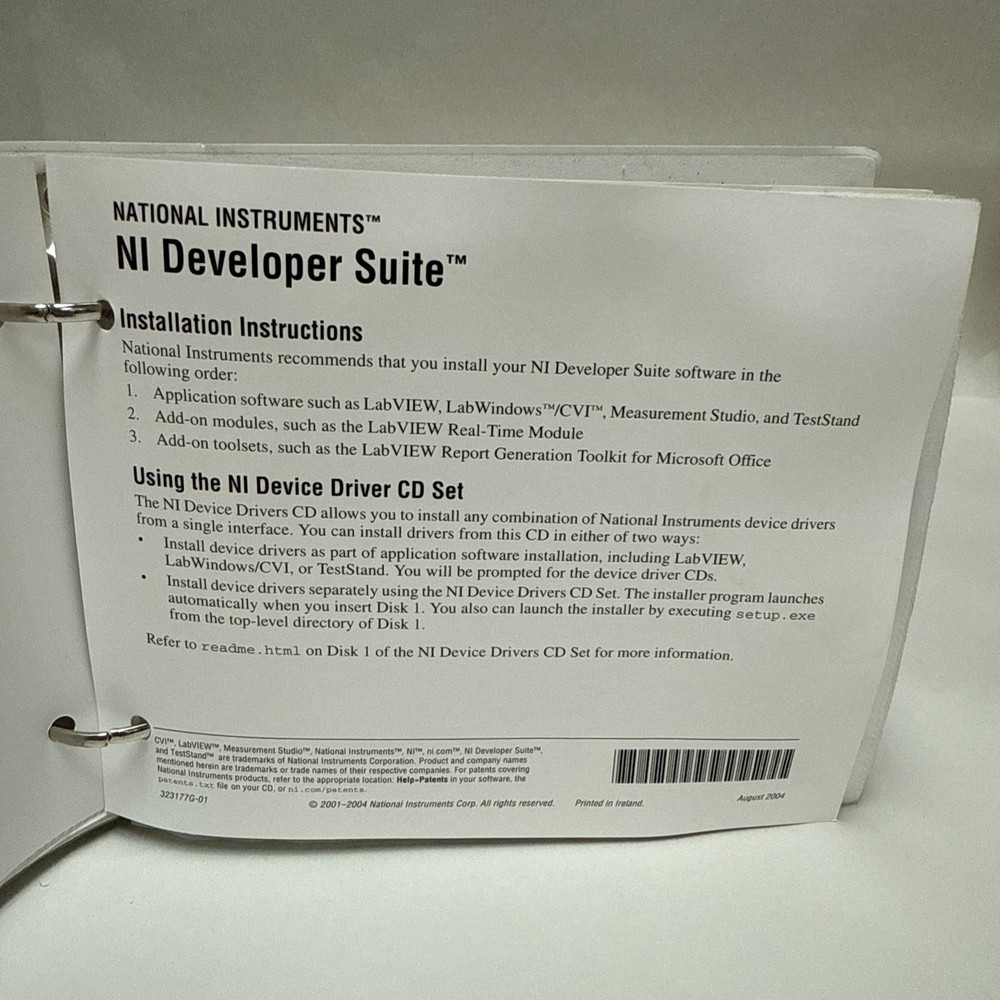 National Instruments Developer Suite 2004 12 CD bundle + Additions