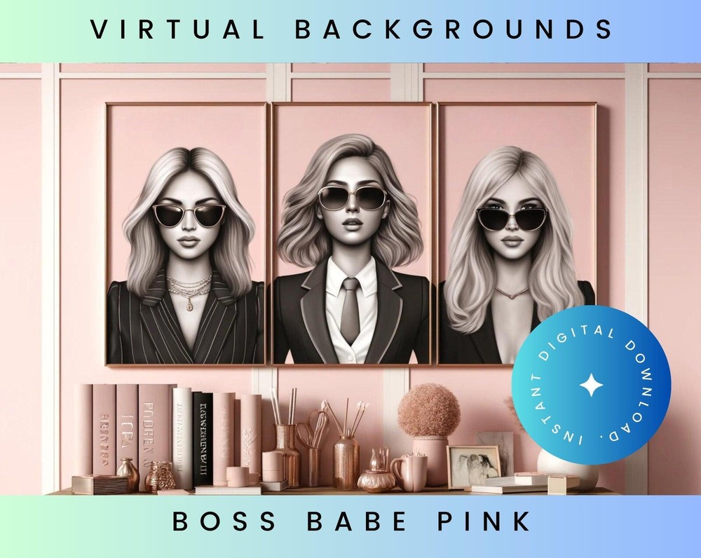 Boss Babe Pink Zoom Backgrounds