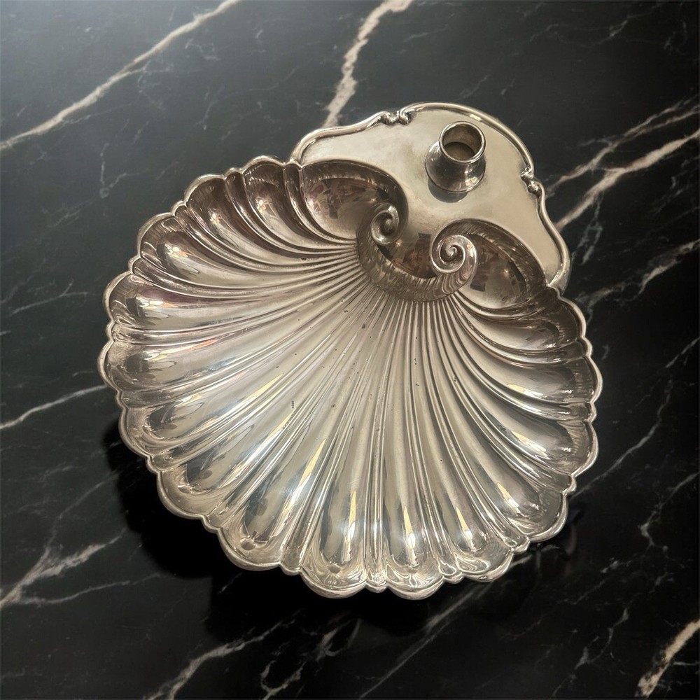Silver Plated Clam Shell Dish With Fish Feet. Made By Crescent