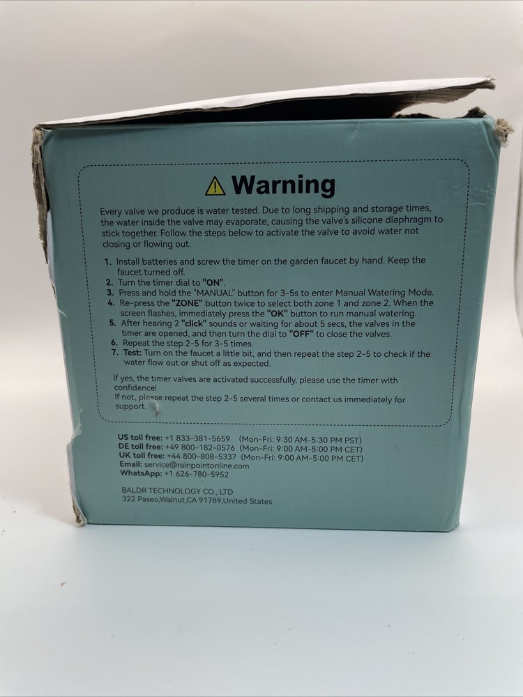 RAINPOINT 2-Zone Water Timer Model ITV205 2 Pack