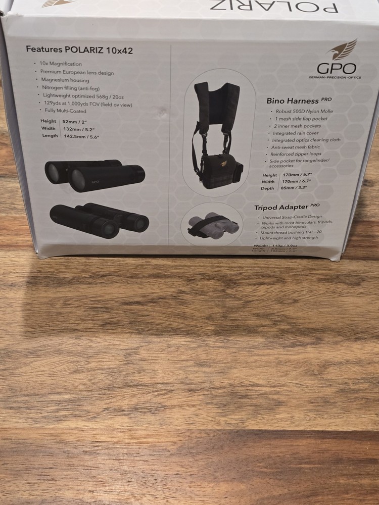 GPO Polariz 10×42 Binocular Bundle B100