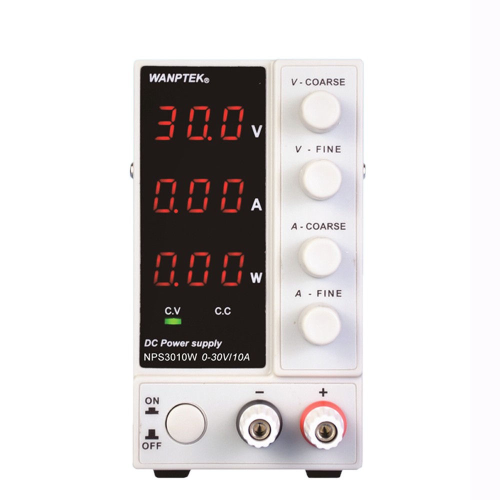 300W 0-10A Lab DC Power Supply Digital Variable Regulated Benchtop Power Source