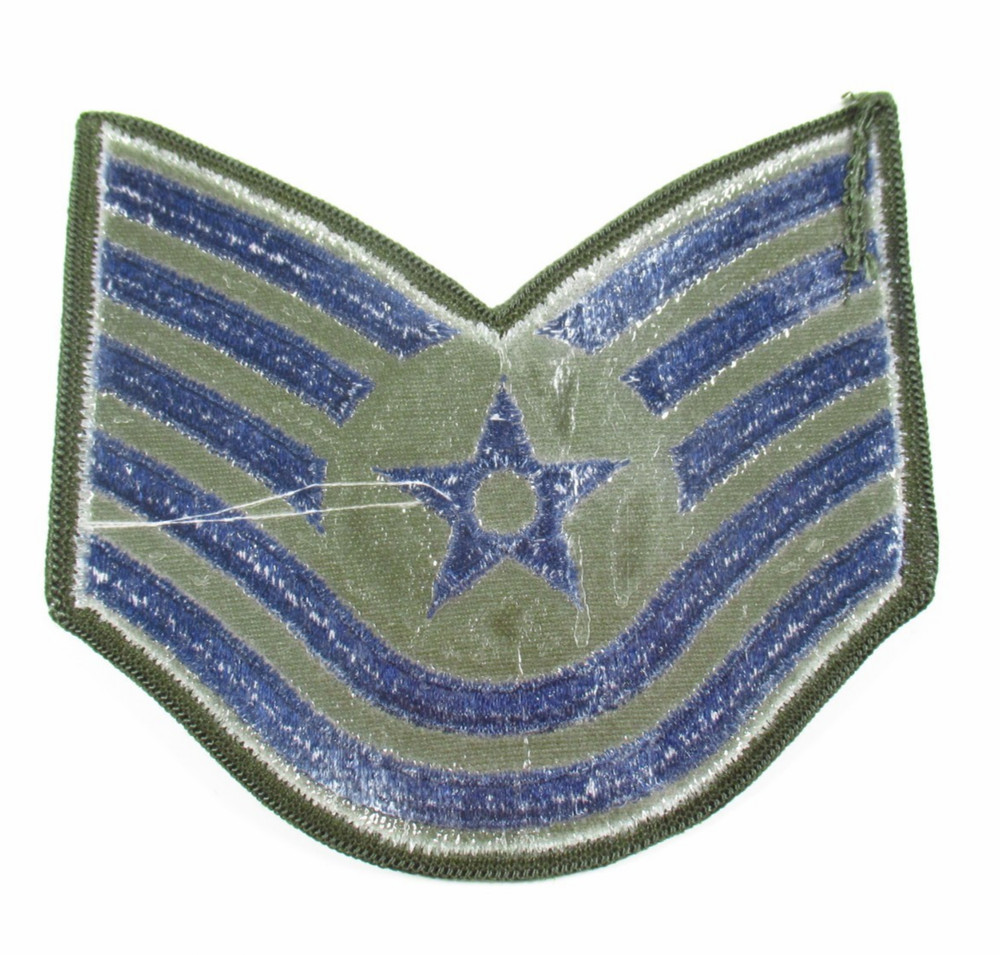 USAF Technical Sergeant Rank Patch Vintage Subdued Embroidered Sew On