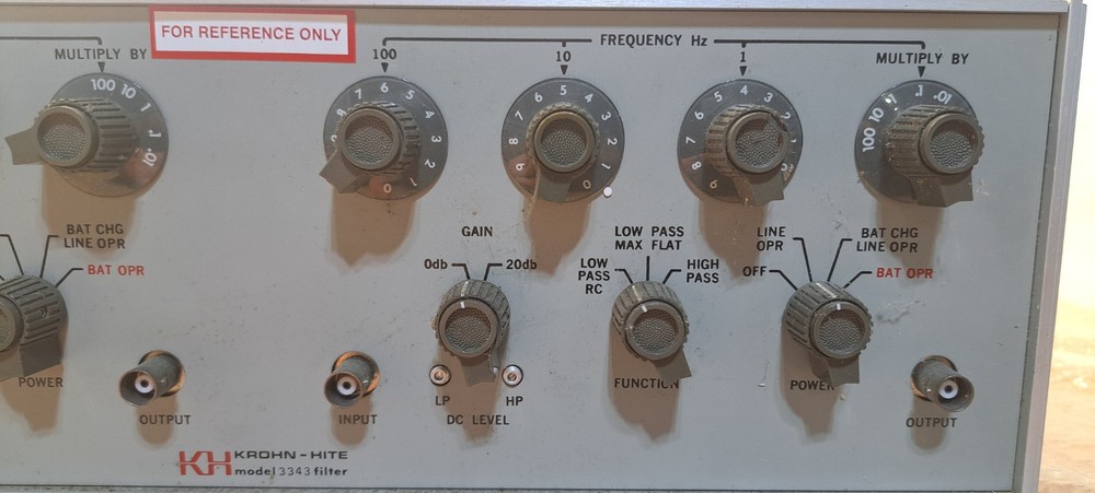 Krohn-Hite model 3343 Dual Channel, Solid State Variable Electronic Filter