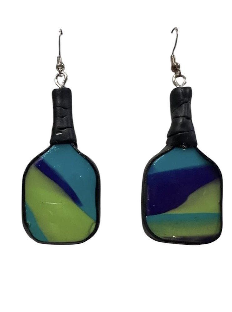 Pickleball Paddle Handmade Polymer clay earrings.