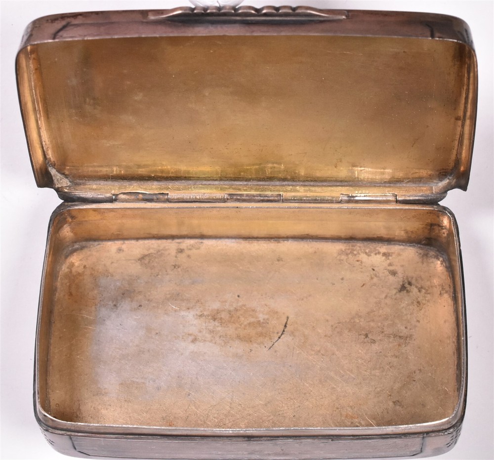 Antique Silver Keepsake Box Trinkets Intricate Engraving