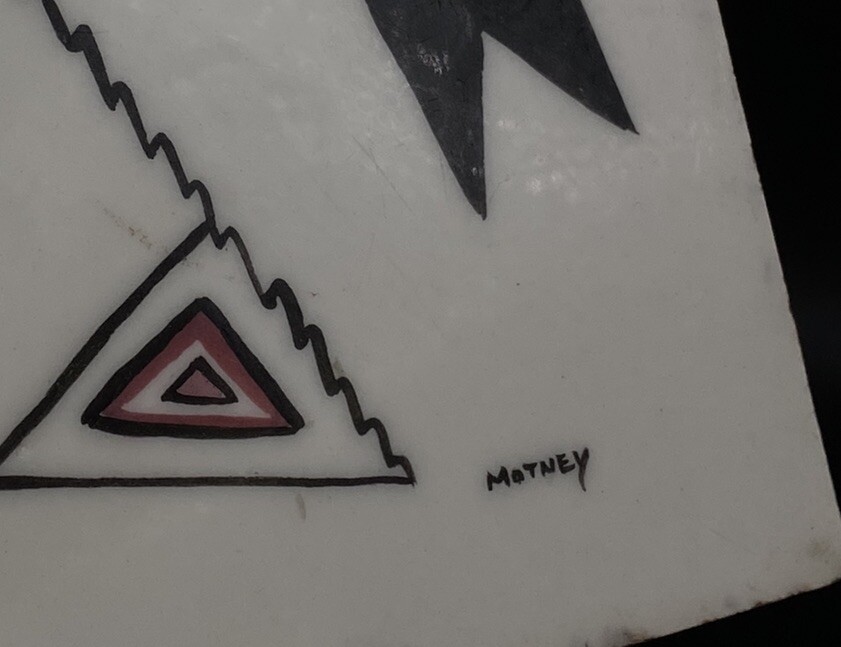 Motney Gladding McBean Hermosa Native American Bird Cave Drawing