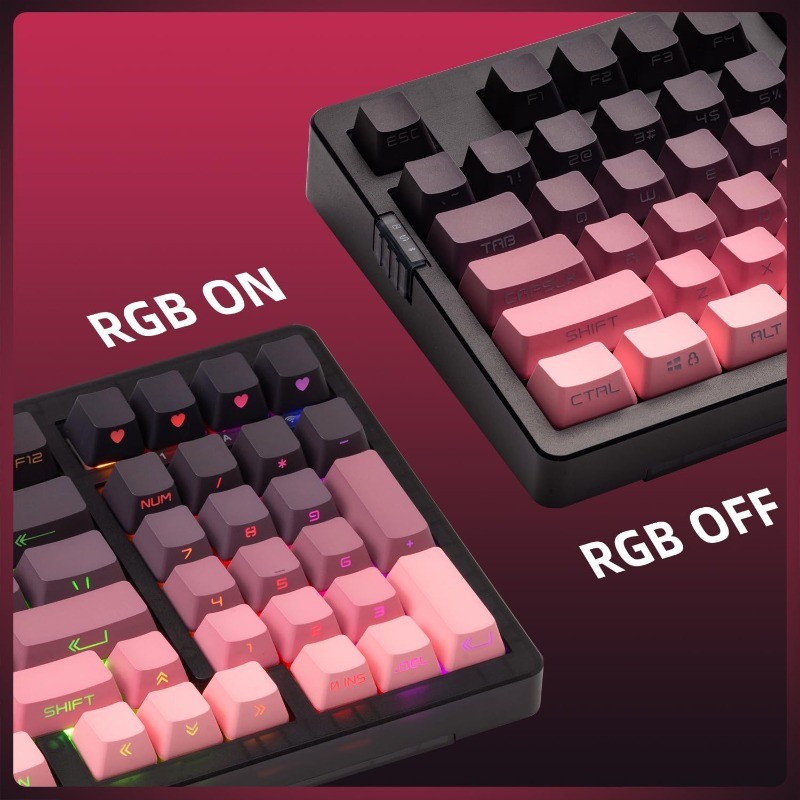 ZH980 Pink Mechanical Gaming Keyboard 95% Full Size Linear Switch