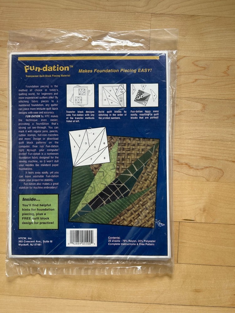 Fun-dation Transparent quilt block piecing material