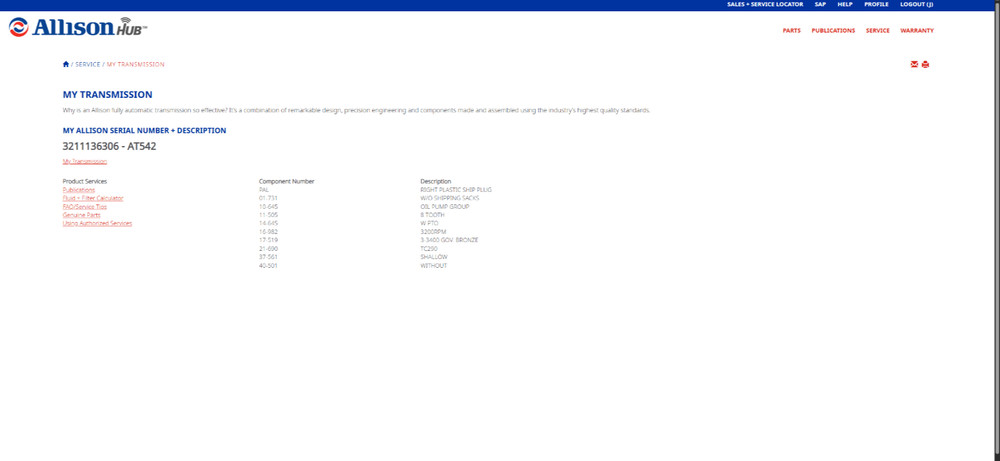 ALLISON AT542 Complete Transmission Assembly