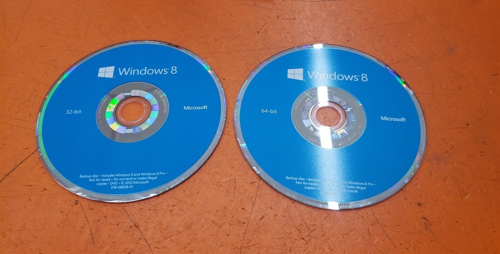 ⭐️⭐️⭐️⭐️PC Software CD Disc Windows 8 And Windows 8 Pro 32& 64 Bit Backup Discs