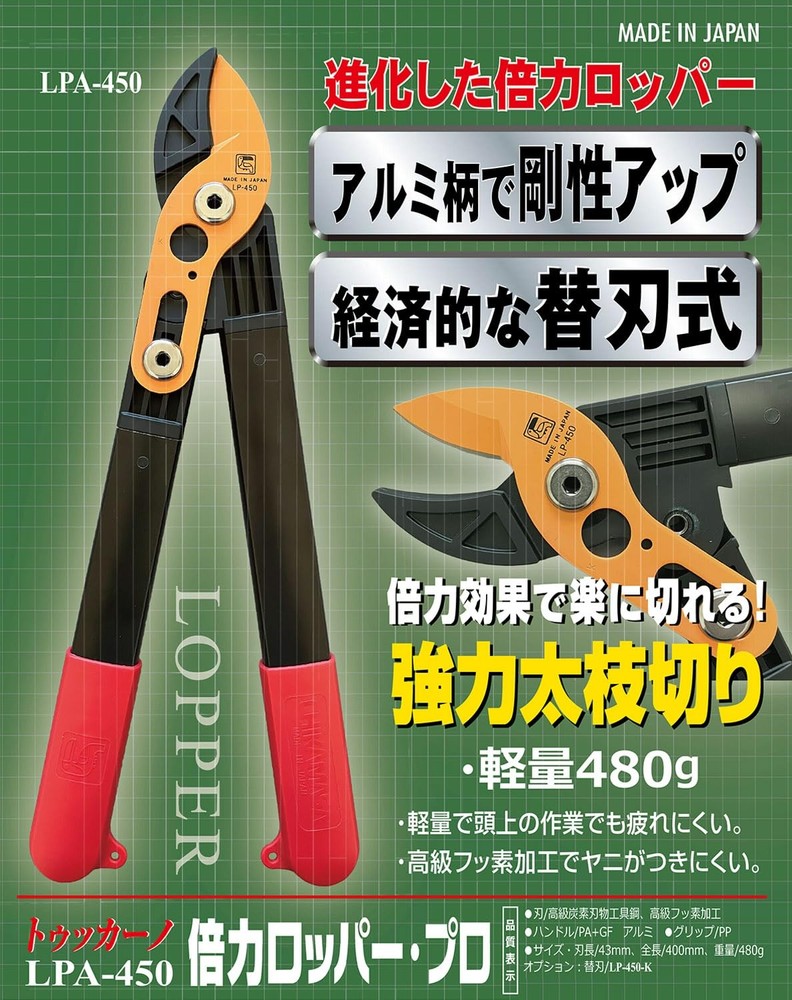 Tucano Powerful Lopper Pro with Replaceable Blades, 480g