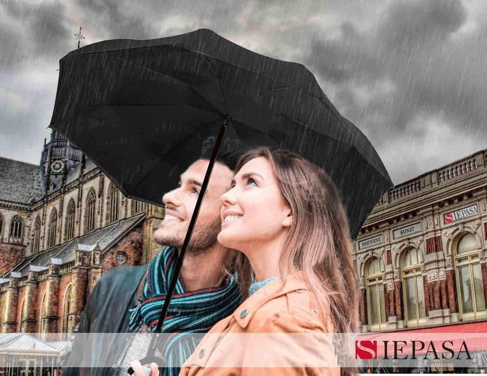 49/56 Inch Inverted Reverse Upside Down Umbrella Extra Large Double Canopy
