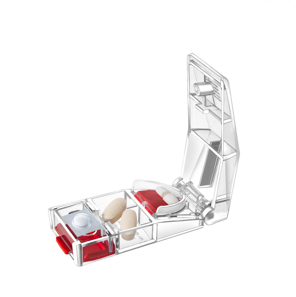 MAXSPLIT Pill Splitter and Cutter - with Pill Puncher - Cuts Small or Large