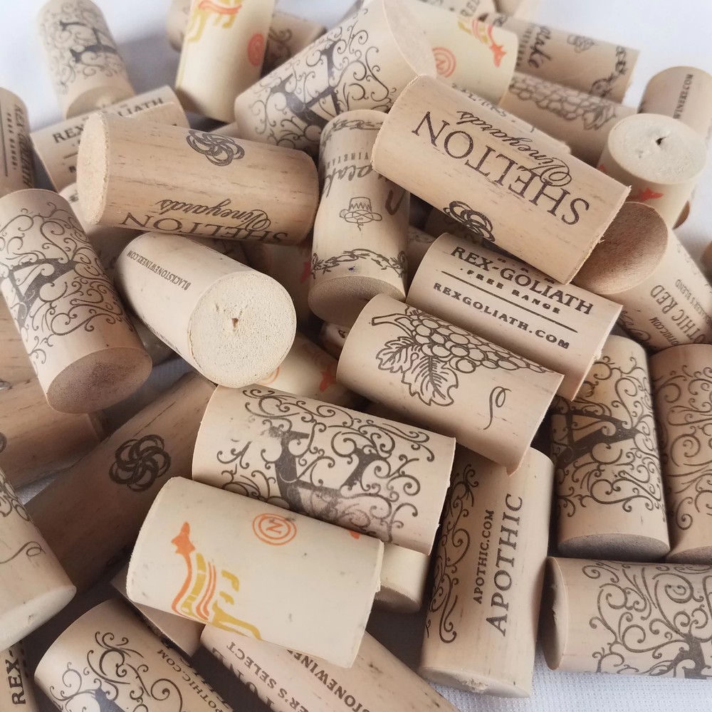 50 Used Wine Corks - Synthetic Multi-Brands Duplicates