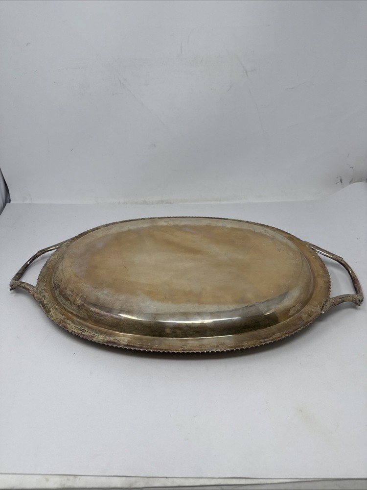 Vintage Hand Made Silverplate Serving Tray