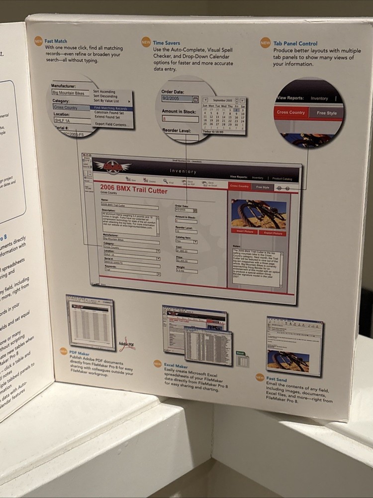 NEW FILEMAKER PRO 8 SOFTWARE & User Guide/Resource Guide FOR Windows AND MAC CIB