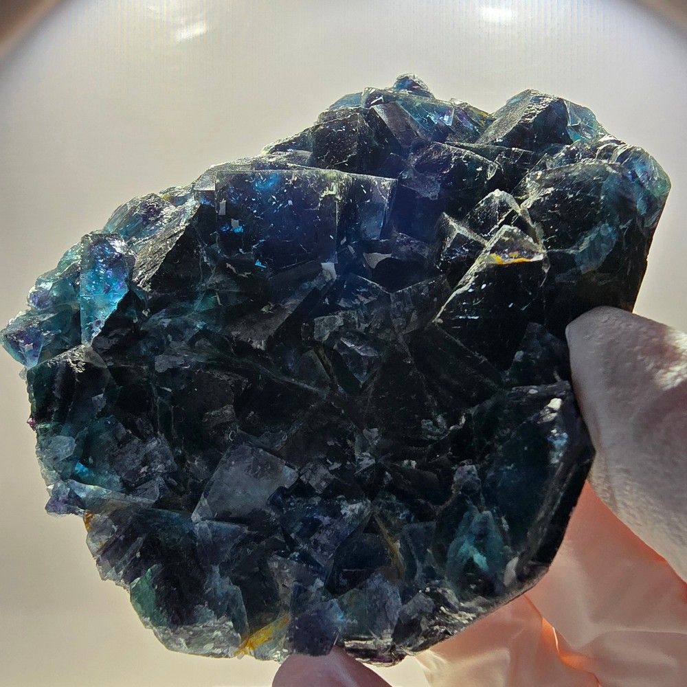 Phantom Fluorite Cube Specimen, blue Butterfly Pocket, Okorusu, Namibia