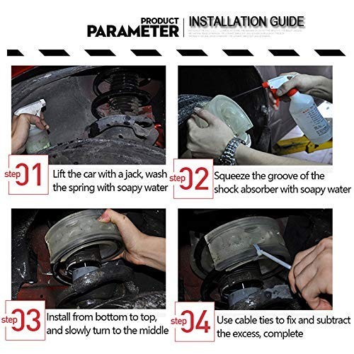 2Pcs Universal Car Shock Absorber Spring Bumper Power Auto Buffers A Type