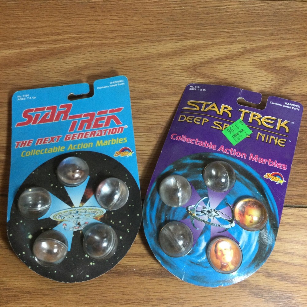Star Trek Marbles Sets The Next Generation and Deep Space 9 - 1993 Data Geordi