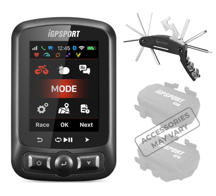 iGPSPORT iGS620 GPS Cycling Computer with Wearable4U Bundle