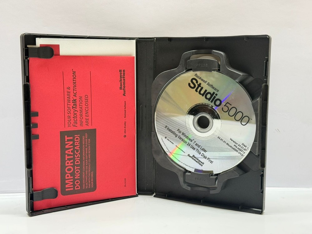 ALLEN BRADLEY STUDIO 5000 9324-RLD700NXENM RSLOGIX 5000 SOFTWARE DVD CD