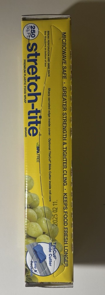 Stretch-Title Plastic Food Wrap: Slide Cutter/Extra Strong