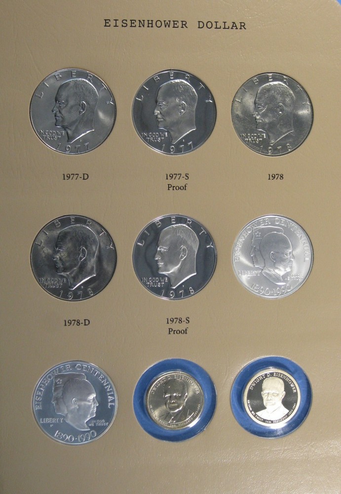 1971 thru 1978 Unc & Proof Eisenhower Dollar 32pc Set Plus 1990 - 2015 issues