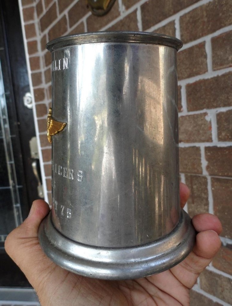NAVY TRAINING SQUARDON VT-26 Engraved NAMED Beer Stein CHASE FIELD BEEVILLE, TEX