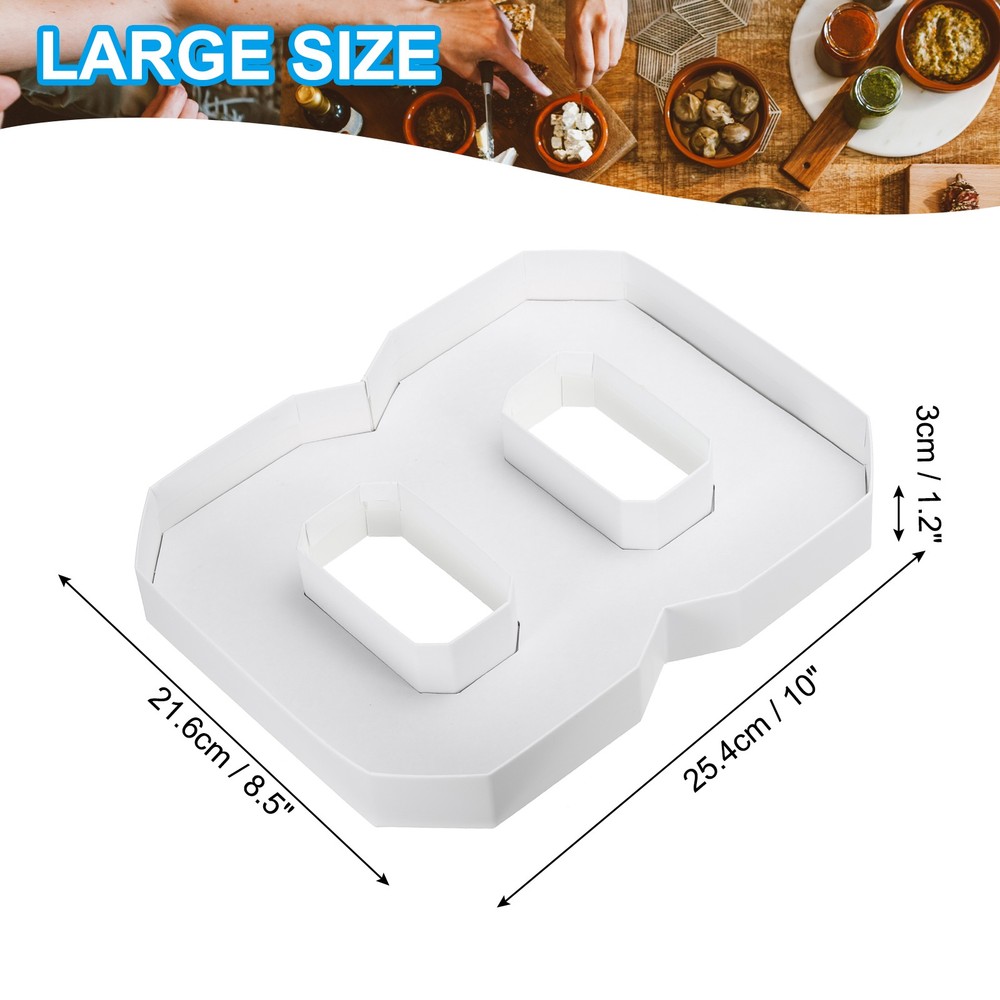 10" Cardboard Number 8, Paper Box Fillable Tray Container, White