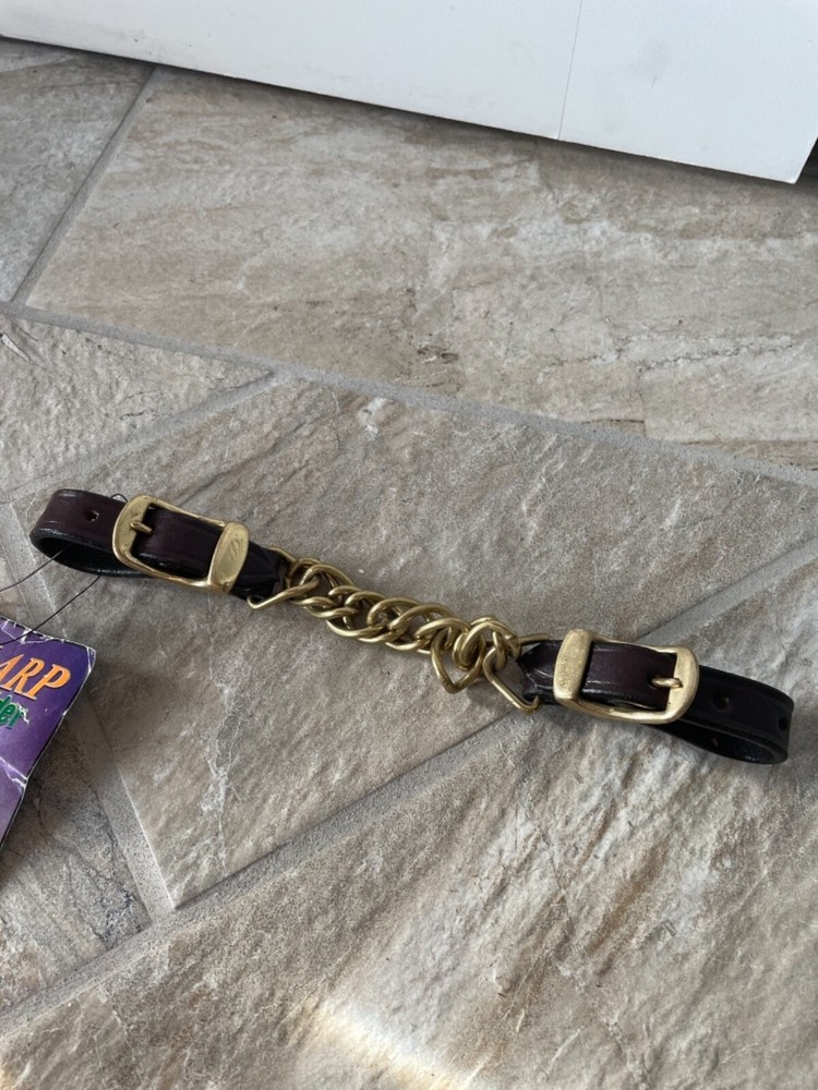 NEW SHARP TRAIL RIDE LEATHER CURB STRAP