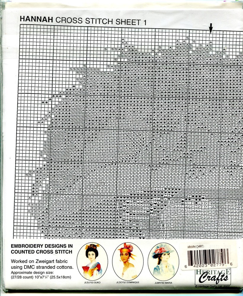 Cross Stitch Chart - Heritage Crafts - Elegance - Hannah