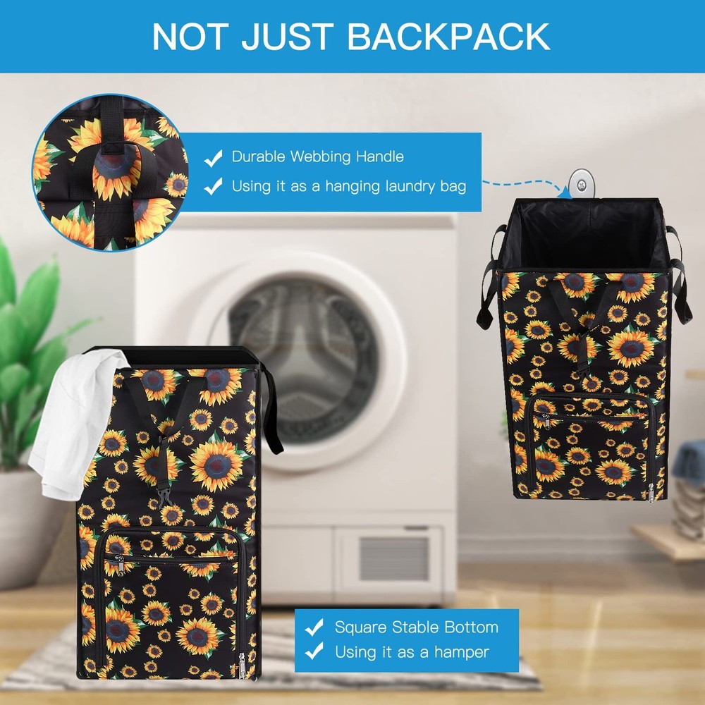 Laundry Hamper Extra Large 2 in 1 Laundry Backpack Bag for College Students D...