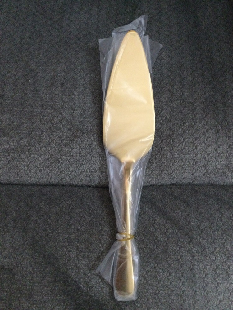 New Cake Serving Set, Stainless Steel, Gold - 2 Piece Set