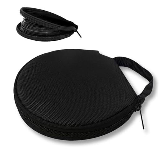 1 PC 20 Capacity CD Holder, Waterproof CD Case with Reinforced Handle, Black