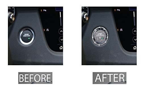 for Cadillac Bling Engine Start Stop Silver - Engine Start Button (2 Holes)