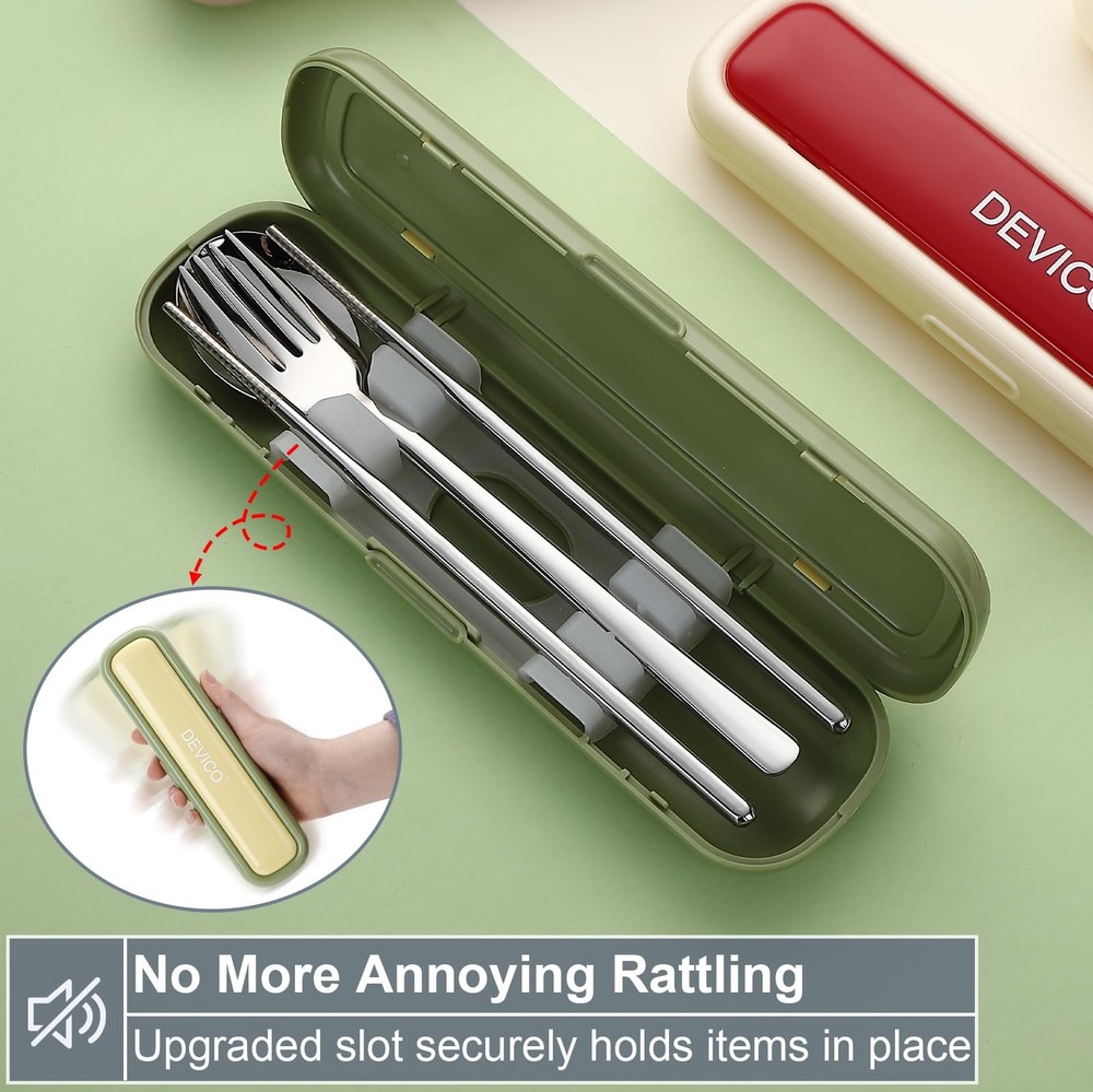 Utensils for Lunch Box, Travel Silverware Set with Case, Portable Camping Cut...