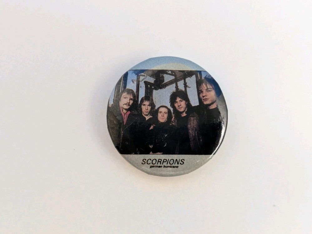 Scorpions German Hurricane Vintage 80s Button Pin