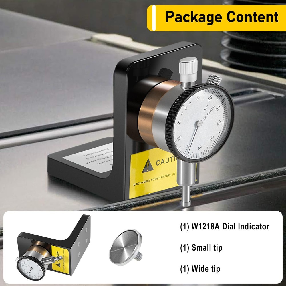 W1218A Dial Indicator 360 Degree Durable Powerful Magnetic Rotacator for Planers