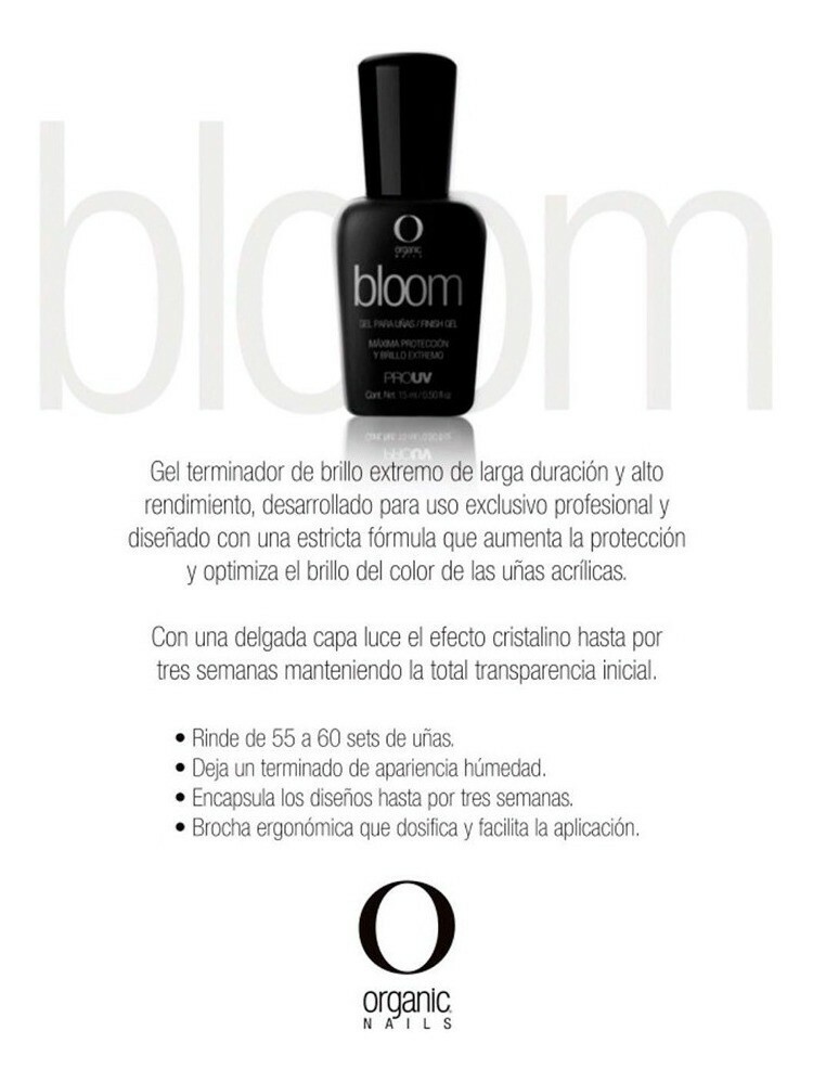 Bloom Organic Nails Gel Terminador Extra Brillo 15ml