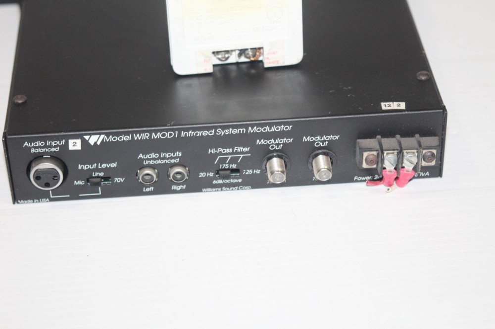 Williams Sound Mod 1 Infrared System Audio Processor Modulator + Power Supply