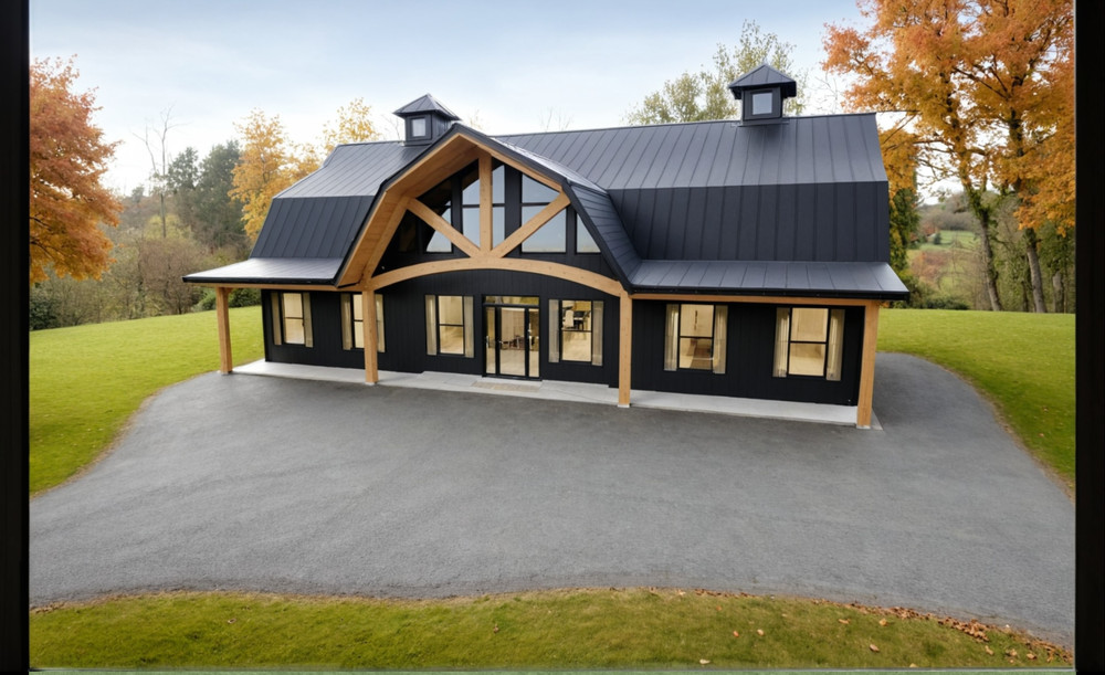 2400 Sqft Modern Barndominium 4bd/2.5ba - Construction Plans - PDF